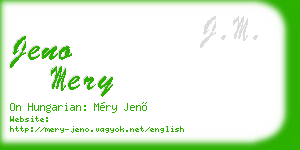 jeno mery business card