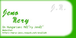 jeno mery business card